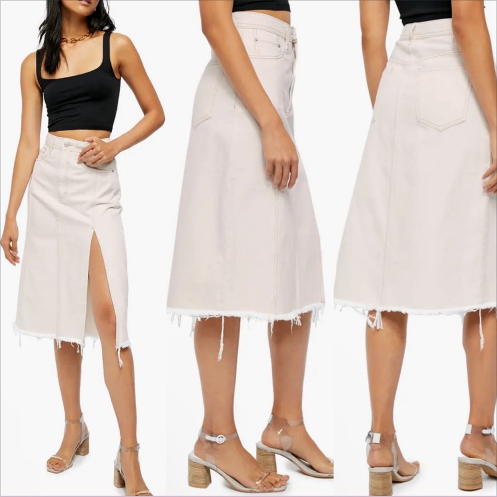 Free People Mambo Denim Skirt